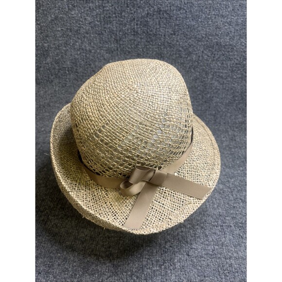 Vermont Country Store Women’s Straw Hat w/ Bow Lightweight Sun Protection S/M - Picture 3 of 6